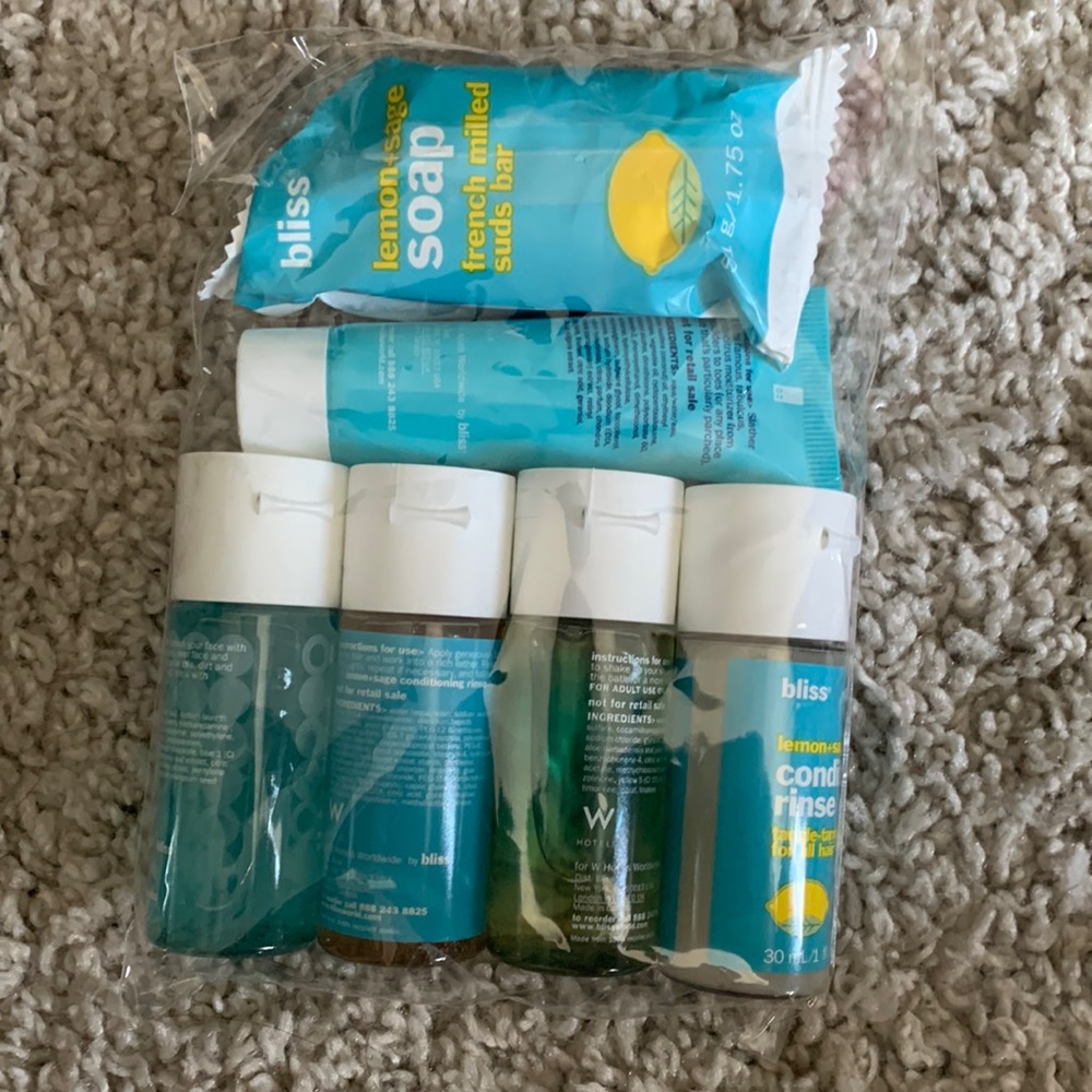 6 Pack of Bliss Travel Products - New